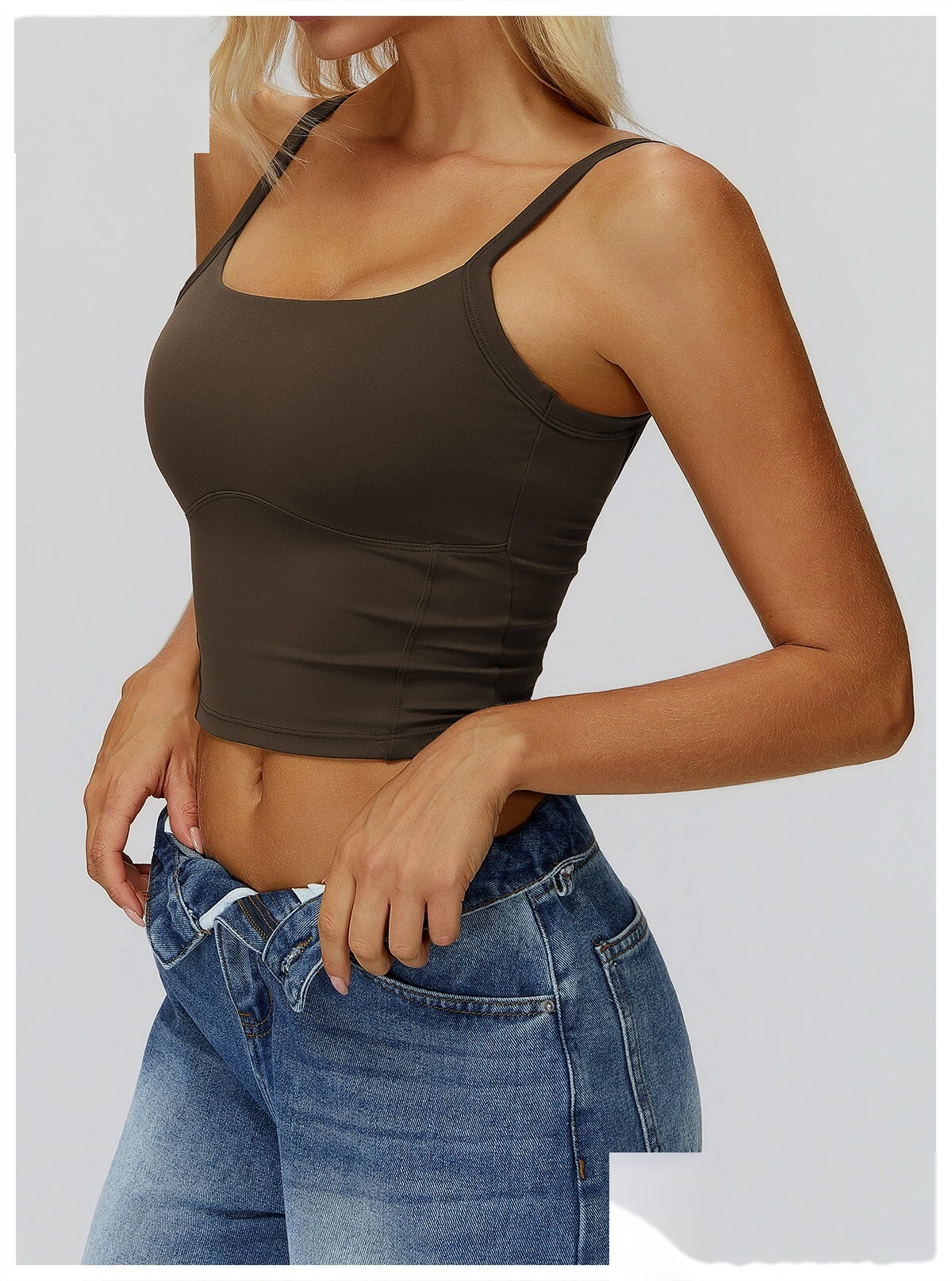 Customizable Yoga Vest for Women | Minimalist Style, Beauty Back Double Straps, Suitable for Sports & Running detail