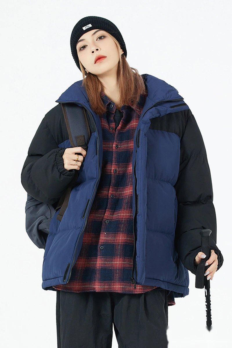 Customized waterproof and warm cotton-padded jacket down jacket for men and women in winter. detail