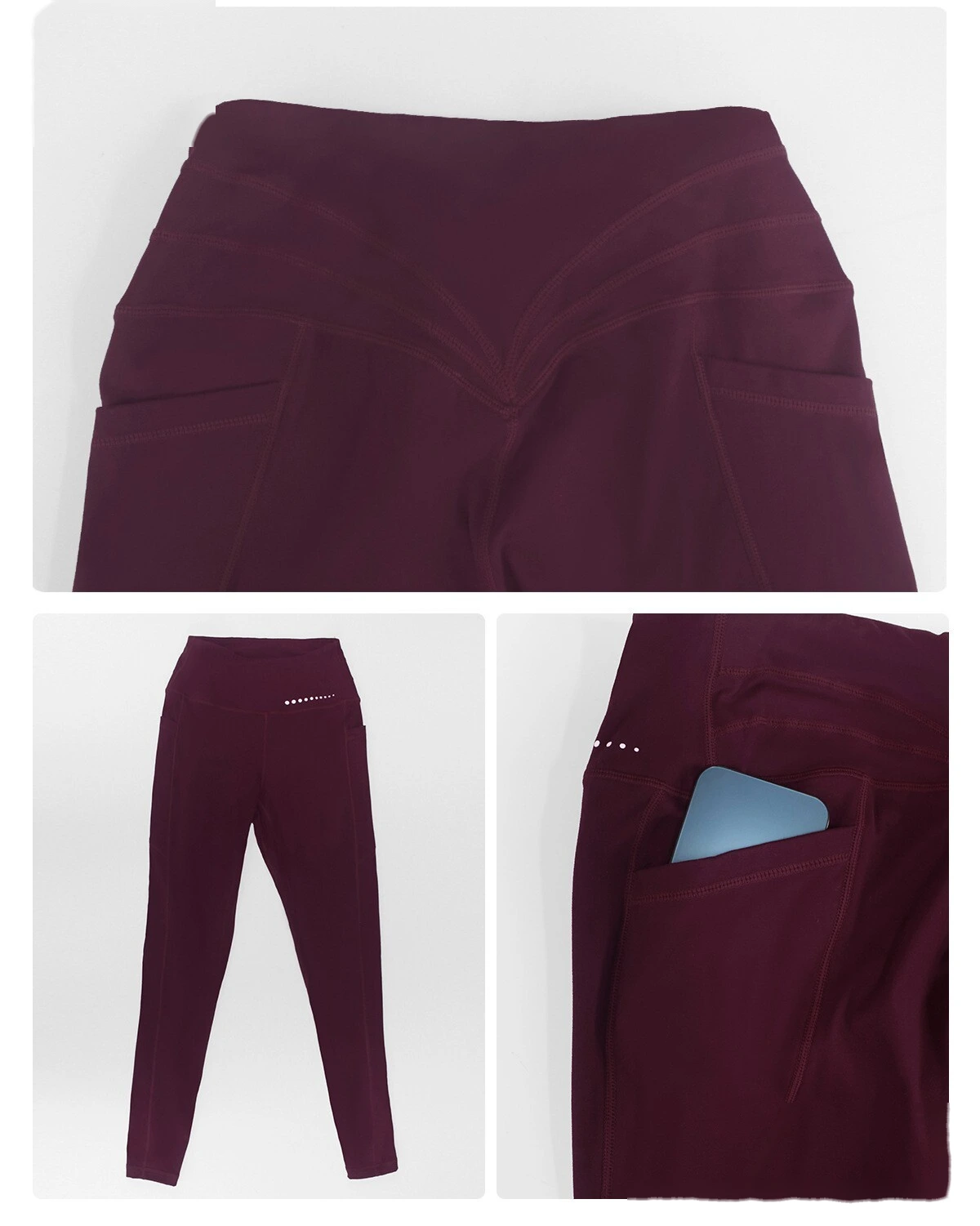 Custom Women’s Sexy Back Yoga Bra & High Stretch Tight Leggings Set Gym Activewear Suit detail