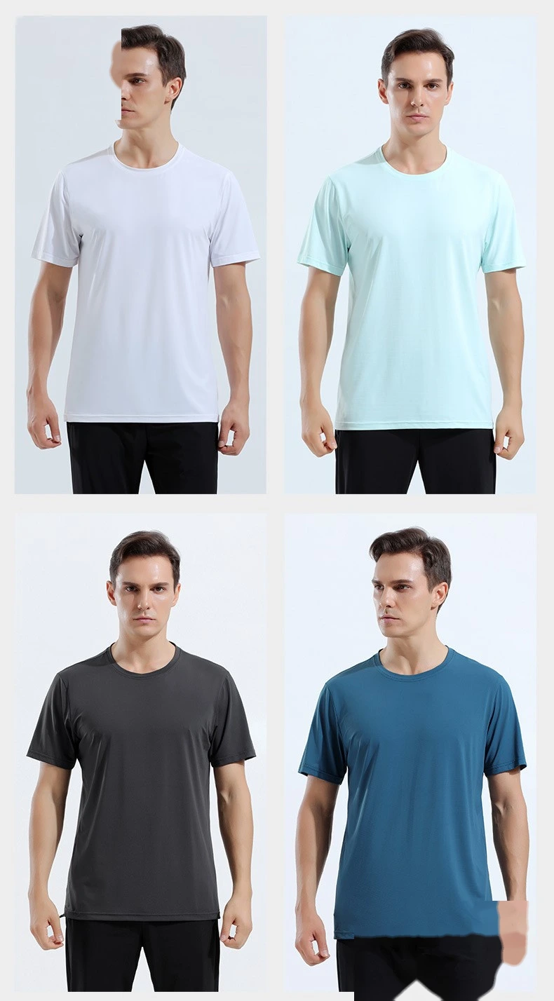 Custom mens quick-drying breathable elastane sports t-shirts detail