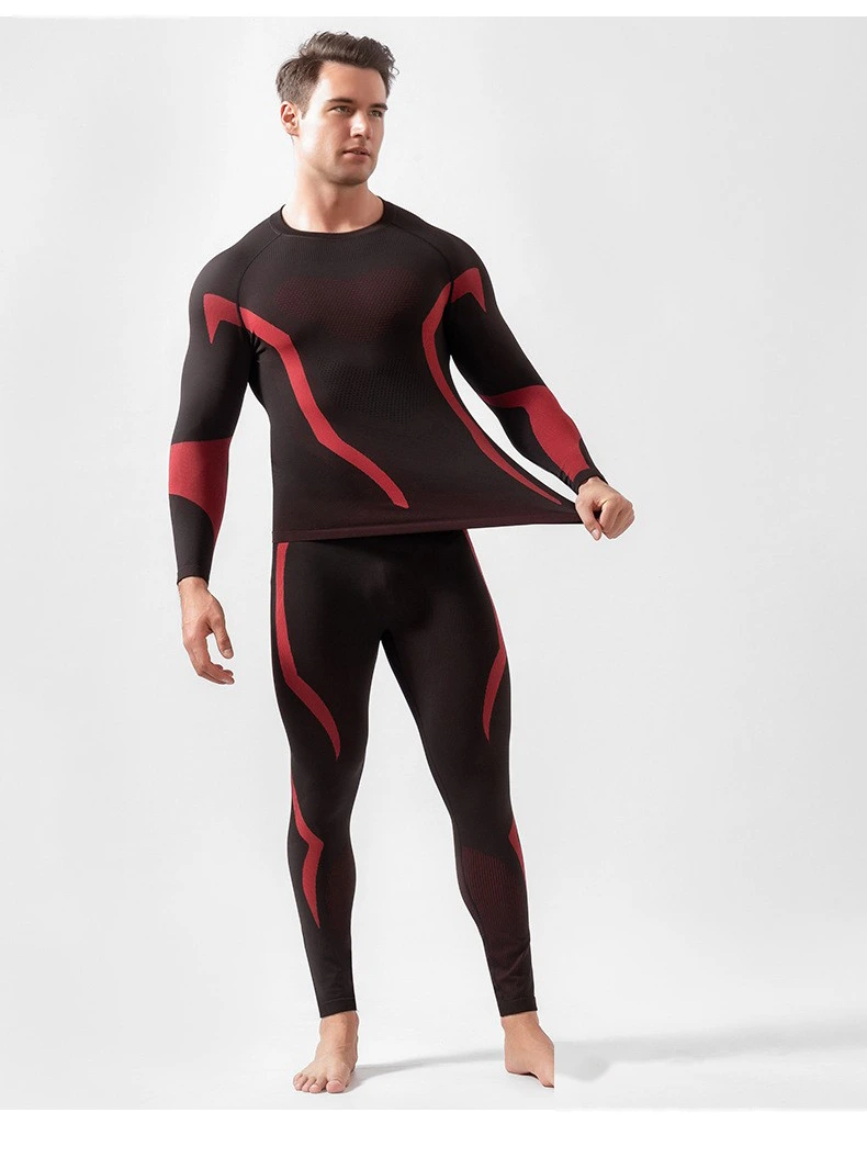 Custom ski thermal underwear for men and women bottoming tights riding outdoor sports tights set. detail