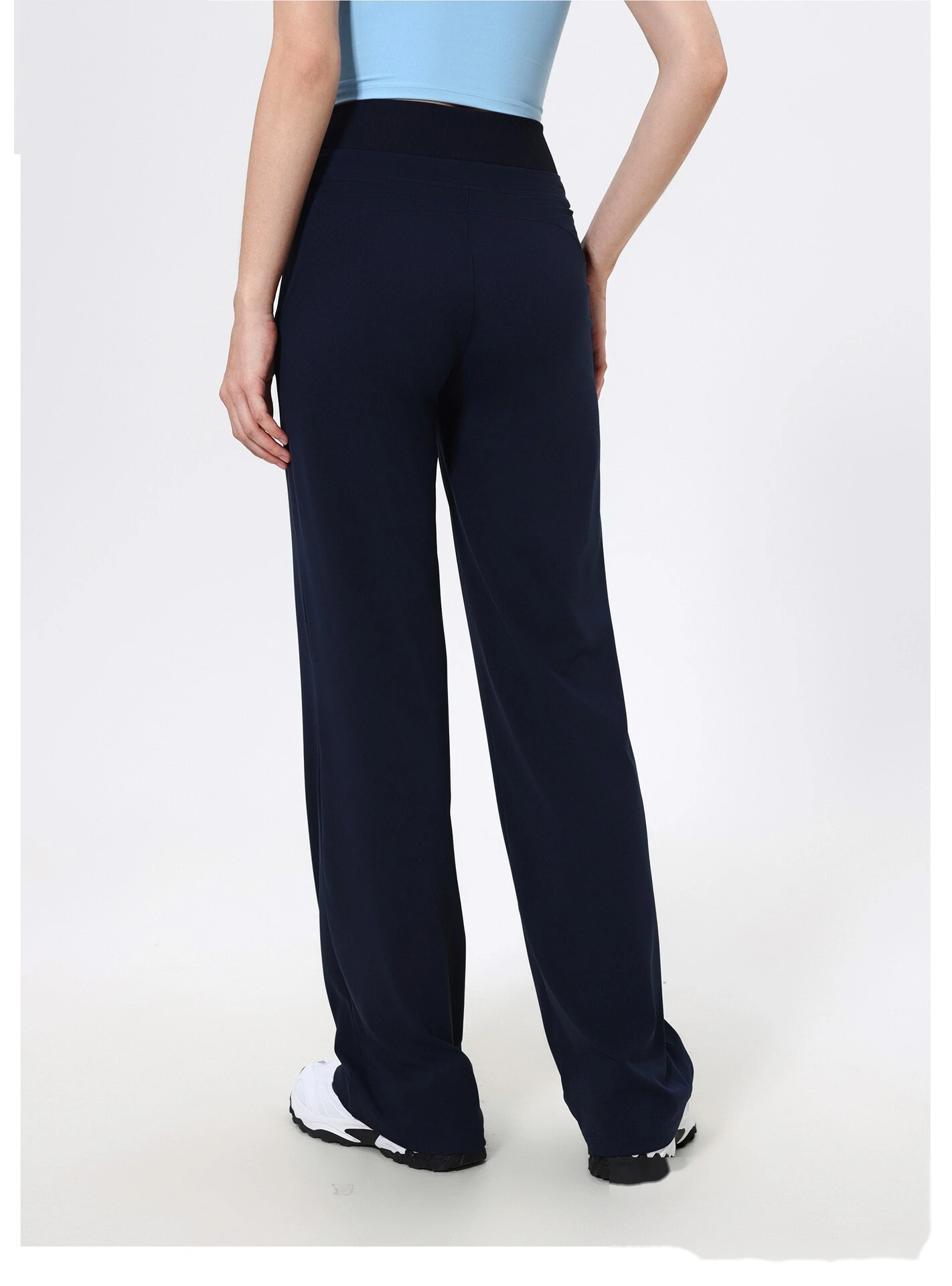 Wide-leg sweatpants antibacterial loose slim drape sweatpants outdoor running yoga pants straight pants. detail