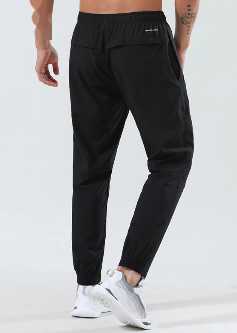 Mens jogger pants elastic outdoor running quick dry trackpants detail