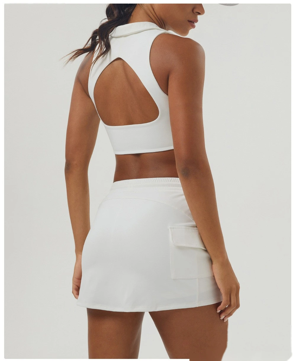 Tennis skirt sports and leisure suit nude yoga clothing fitness suit outdoor tennis suit female detail