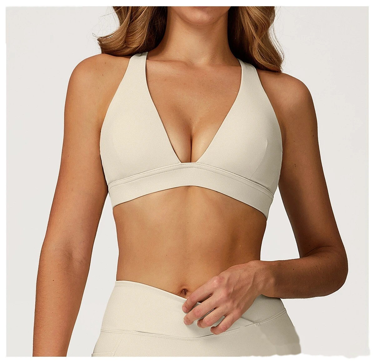 Custom-made yoga bra cross back high sense sports bra women running fitness sports bra detail