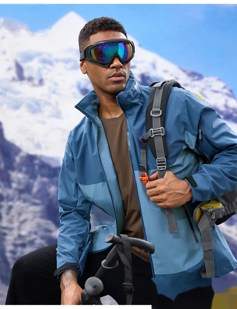 Custom Men's Multi-Functional Outdoor Jacket - Hooded, Windproof, Waterproof for Hiking & Mountaineering detail