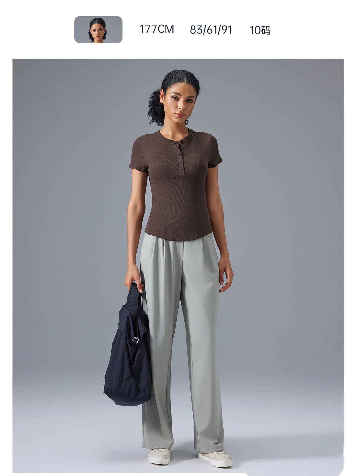 Customized women's loose wide-leg pants with high waist drape breathable straight pants sports casual pants. detail