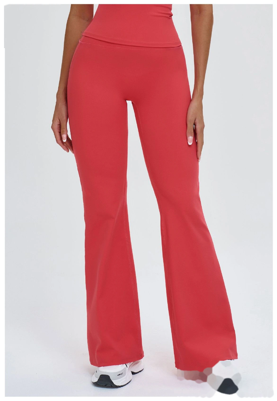 Custom High-Waisted Wide-Leg Yoga Pants - Women's Slimming Flare Outdoor Running Sports Trousers detail