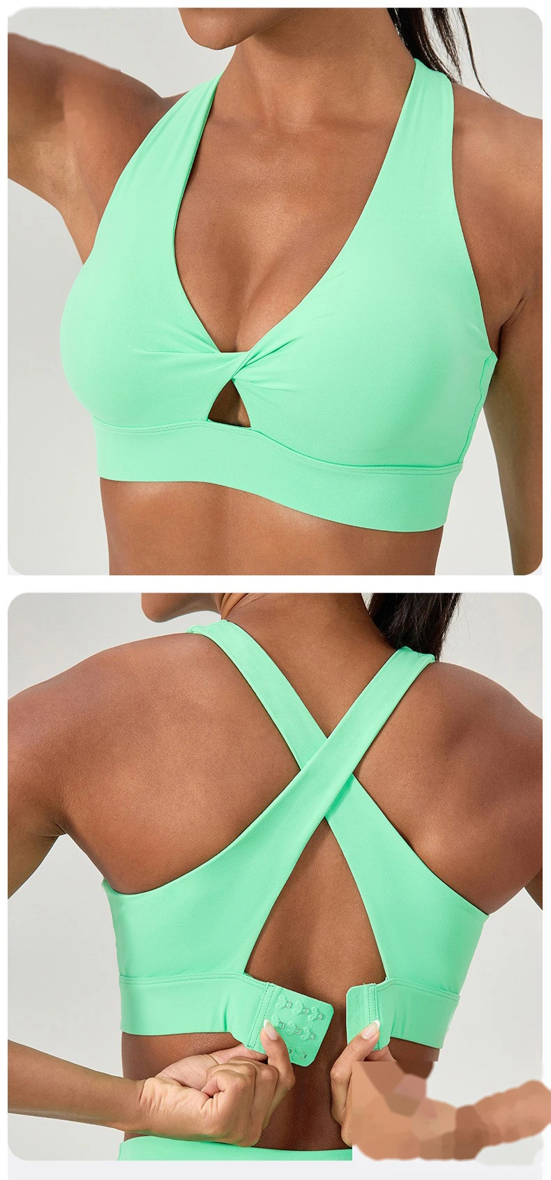 Custom EU/US Style Yoga Bra | Removable Pads, Quick-Dry, Buckle Design, Shockproof for Running & Fitness detail