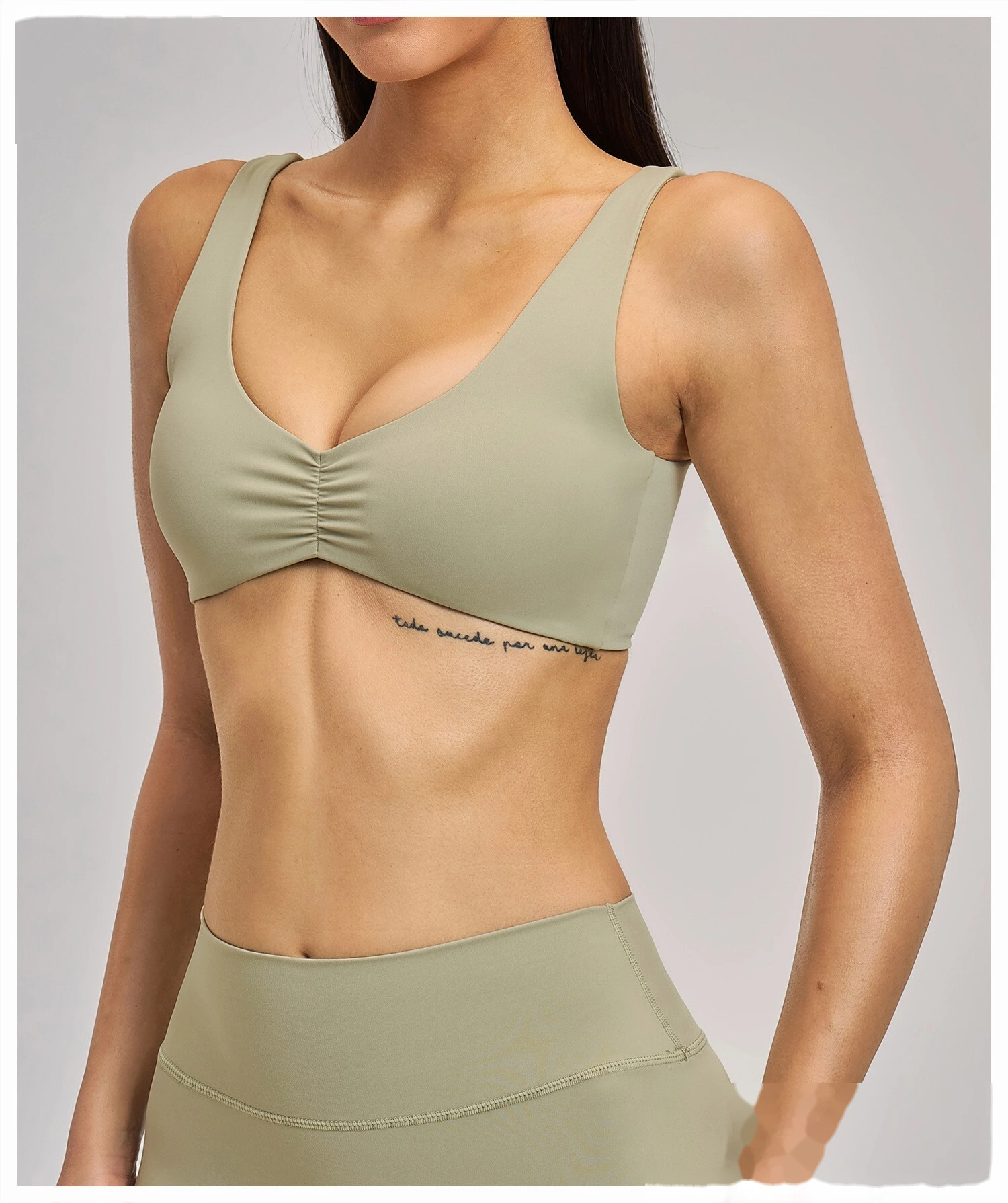 Women’s Custom Sports Bra Sexy Back Yoga Bra Workout Running Fitness Shorts Yoga Set detail