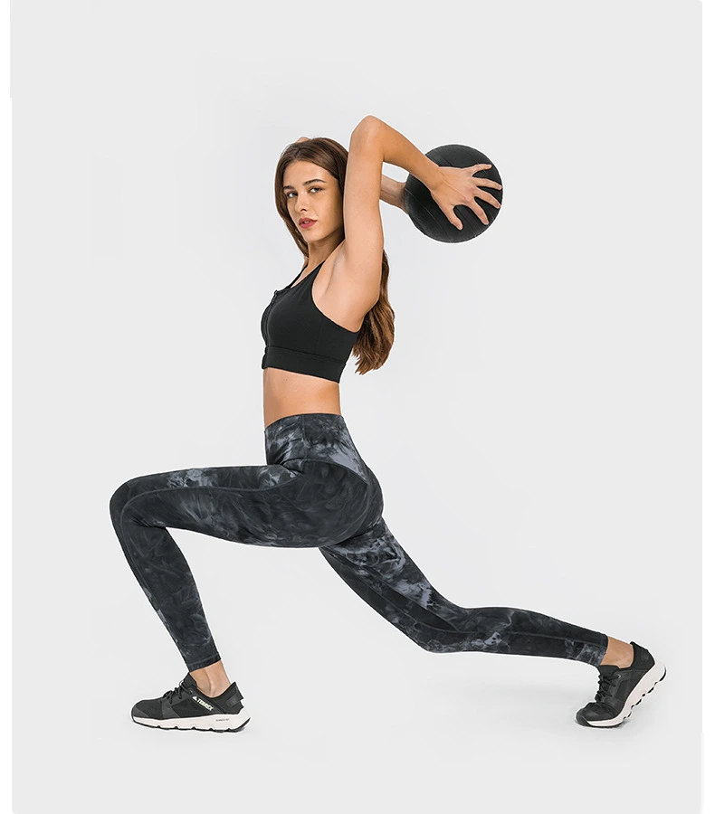 Women racerback sports bra workout fitness front zip yoga gym top detail