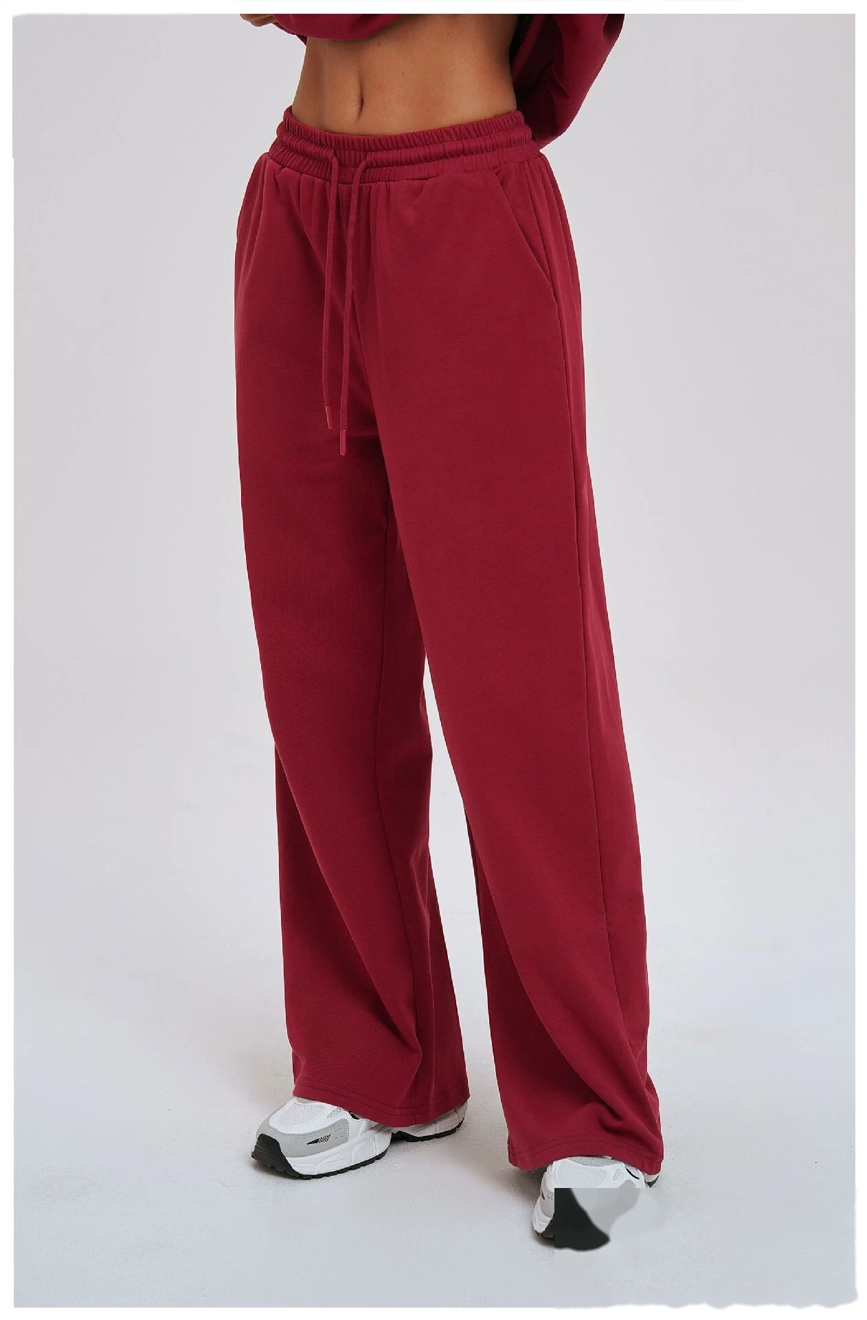 Custom Outdoor Running Sweatpants - New European-American Loose Wide-Leg Straight Casual Trousers detail