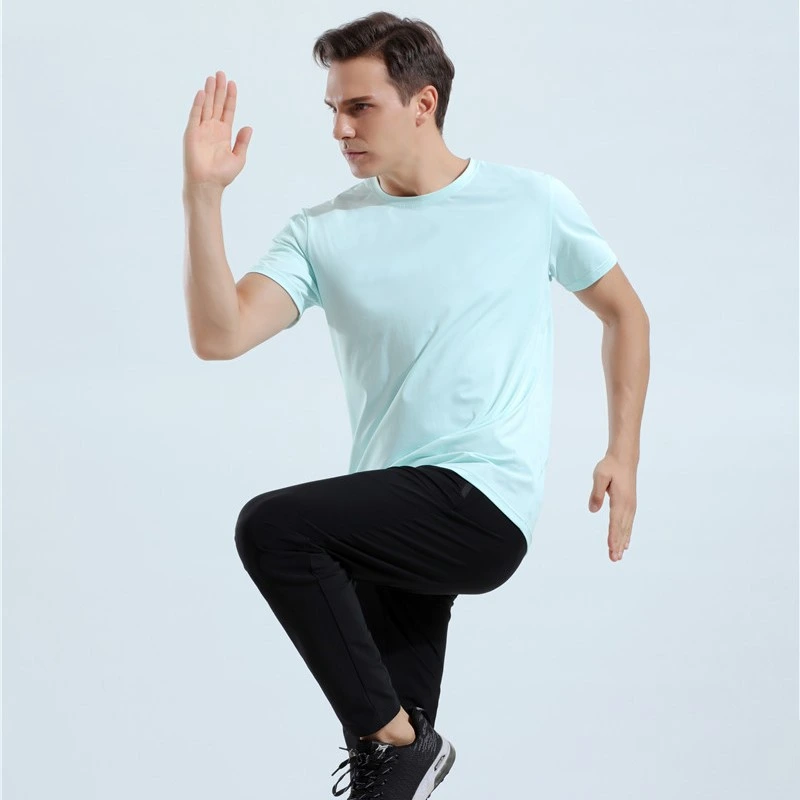 Custom mens quick-drying breathable elastane sports t-shirts detail