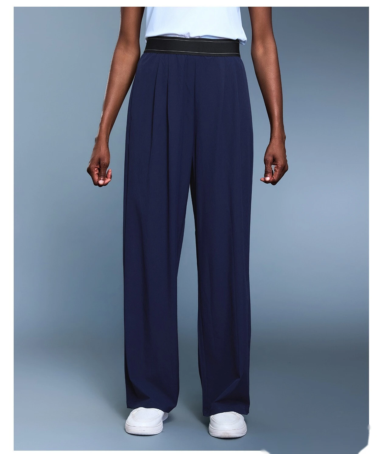 Custom autumn new slim wide-leg pants loose breathable straight sports pants women detail