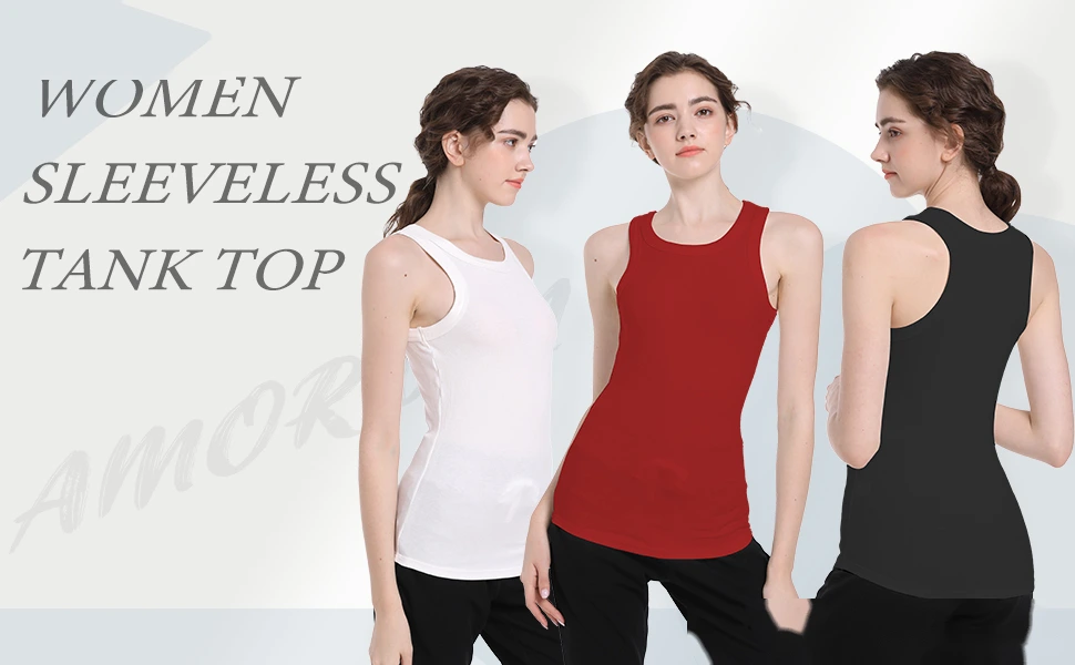 Soft and high elastic women's rib vest Yoga sports shirt sleeveless vest detail