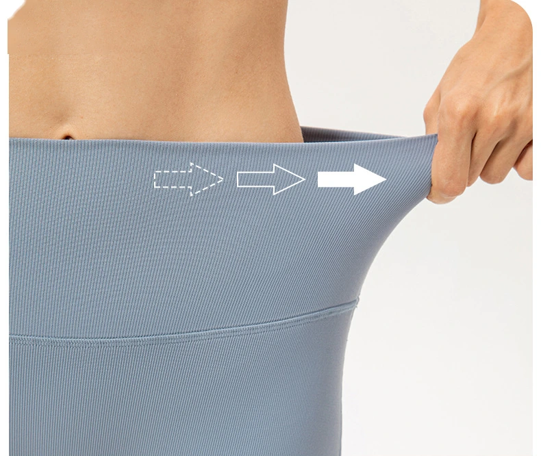 Women high waisted leggings front no seam yoga workout pants detail