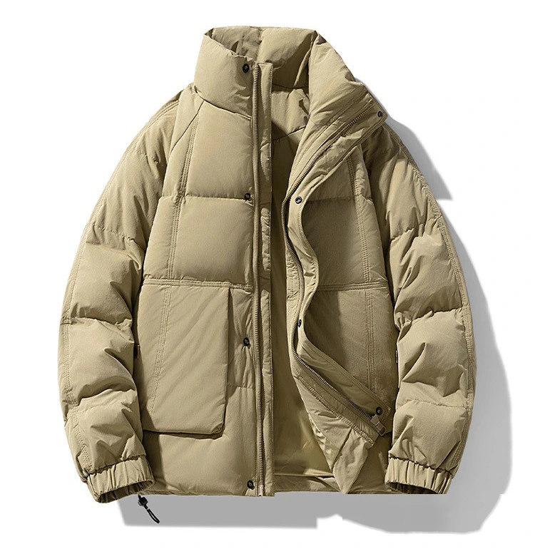 Custom hooded down jacket big pocket fashion Joker trend jacket for men and women. detail