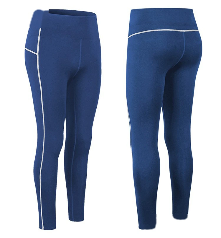 Customized autumn and winter ladies plus velvet sports pants running yoga fitness pants high waist tights detail