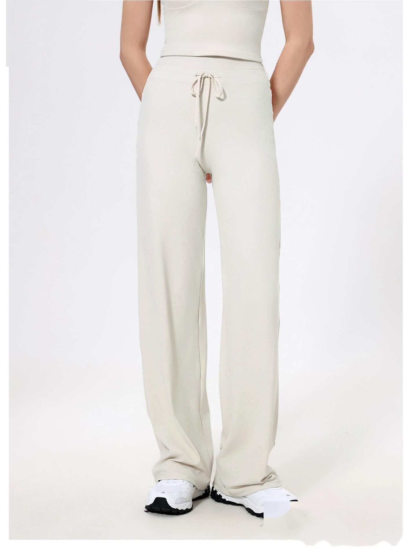 Wide-leg sweatpants antibacterial loose slim drape sweatpants outdoor running yoga pants straight pants. detail