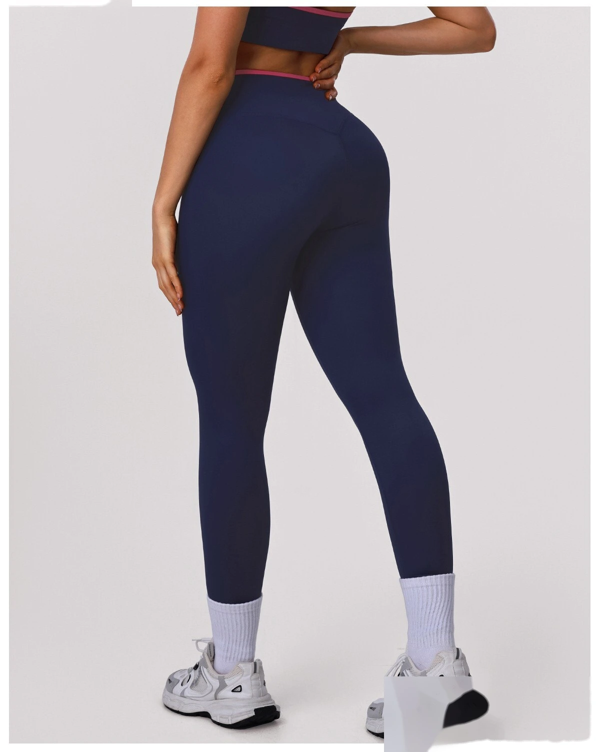 Custom Butt-Lifting High-Waisted Yoga Leggings for Women - Color Block Slim-Fit Tights, Sports Pants for Gym Fitness detail