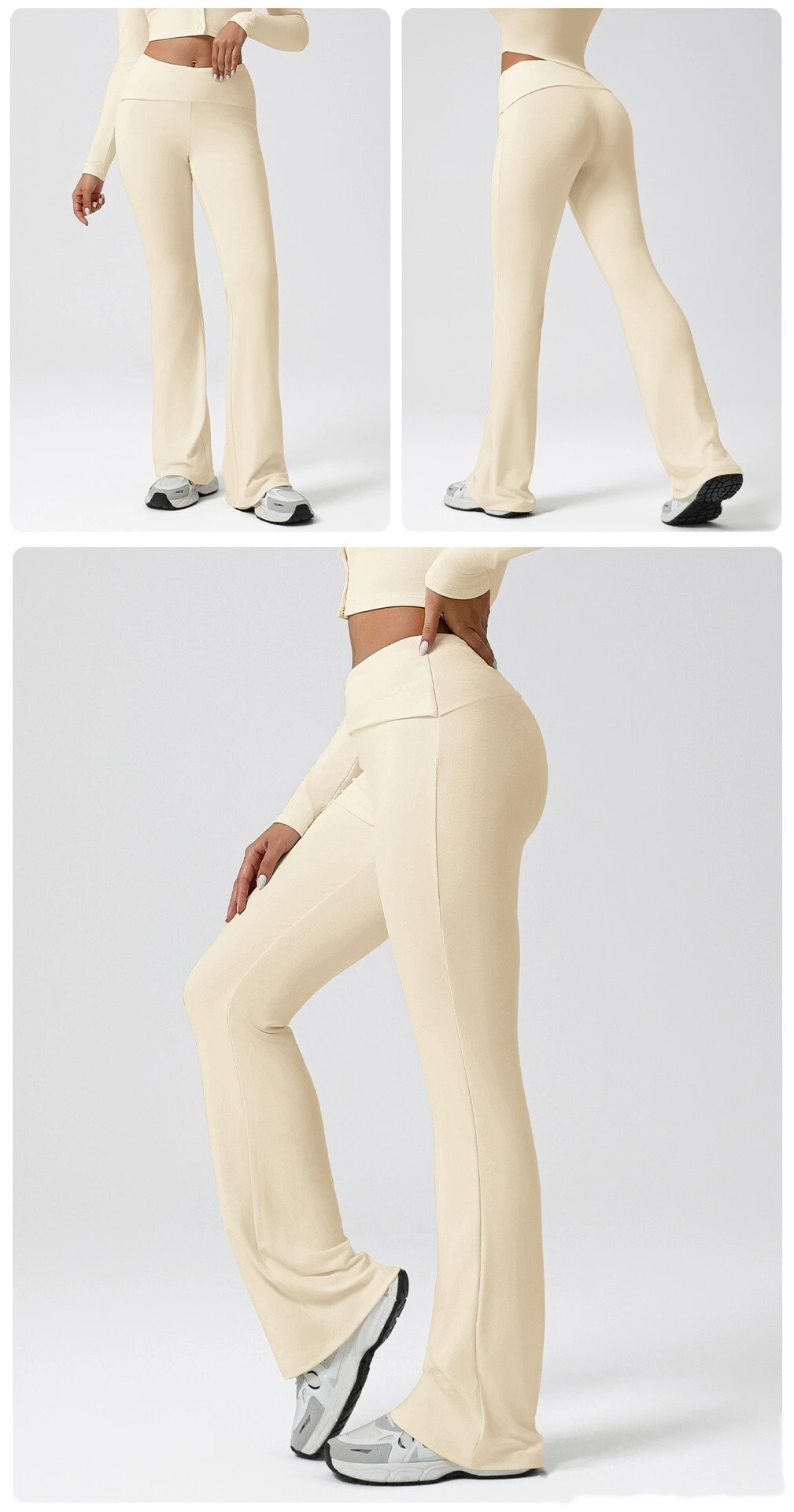 Customized sports casual micro-pants, high waist hip yoga pants, training fitness pants. detail