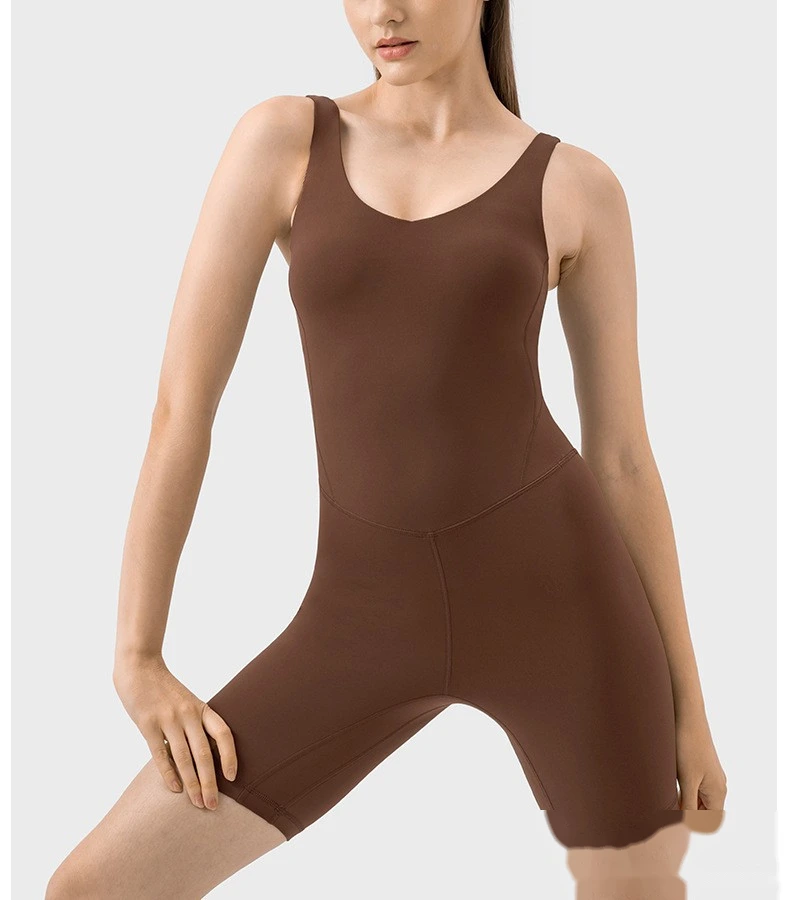 Double 6-shaped jumpsuit for women's abdomen and hip lifting yoga Pilates jumpsuit detail