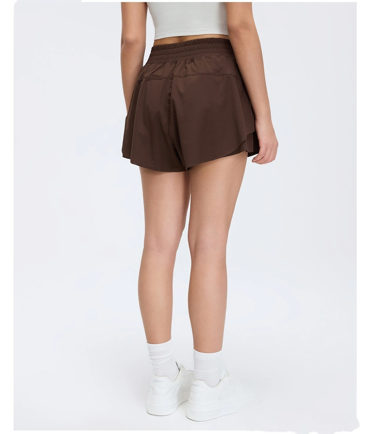 Bulk Custom Lined Anti-See-Through Shorts - Women's High-Waisted Quick-Dry Breathable Gym Yoga Shorts detail