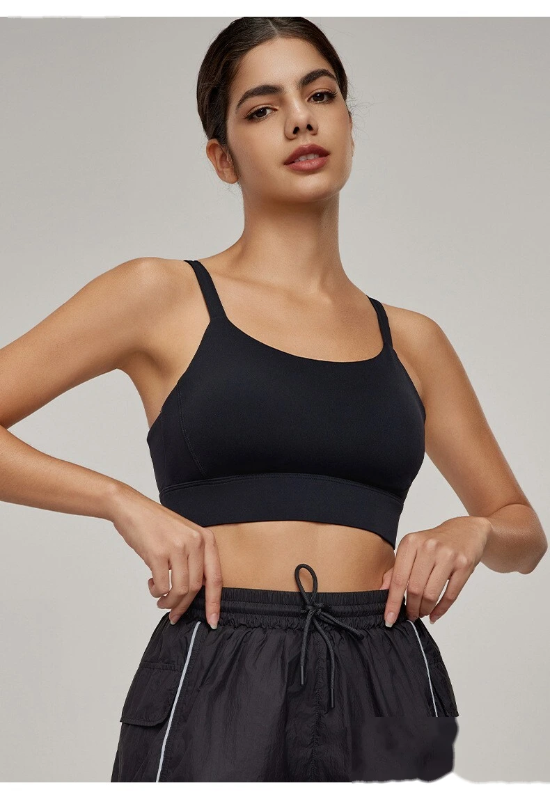 Customized sports bra women's shockproof sexy beauty back breathable fitness yoga bra with chest pad. - allni detail