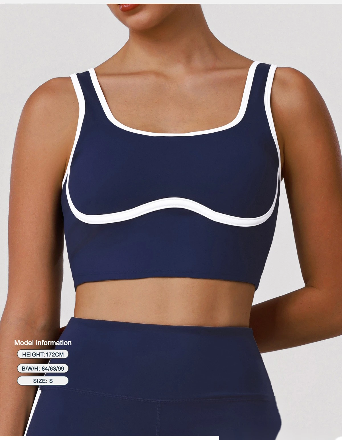 Custom Shockproof Yoga Bra - Color Block Cutout Breathable Push-Up Open Back Fitness Bra detail