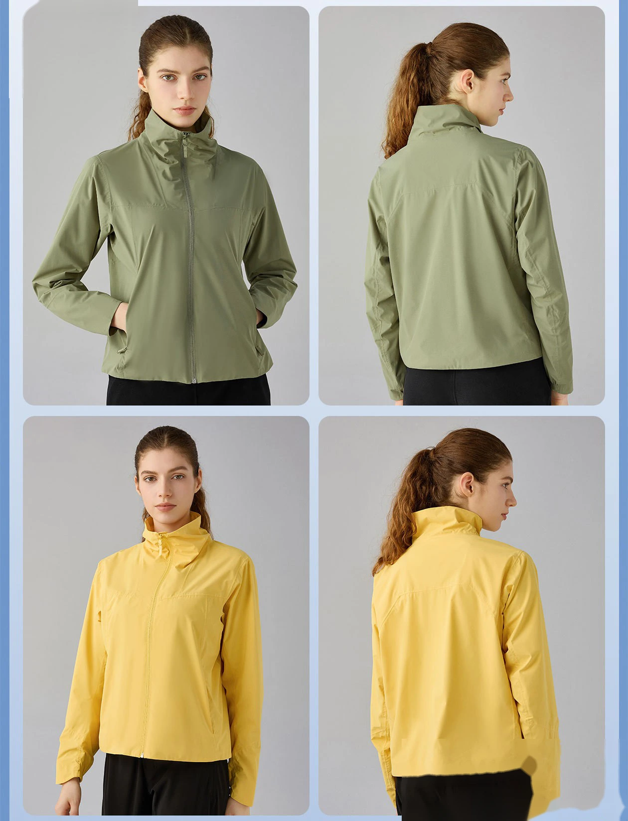 Customized windproof, waterproof and antifouling slim collar fleece jacket outdoor camping hiking suit detail