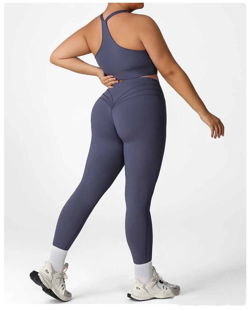 Customized Europe and America plus size sports bra running training fitness with chest pad yoga vest beautiful back bra. detail