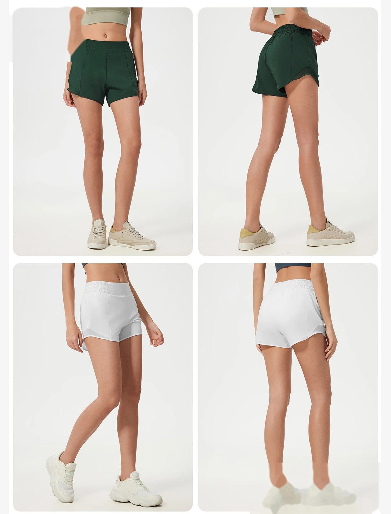 Customized loose quick-drying sports shorts women's summer running training fitness pants high waist yoga shorts detail