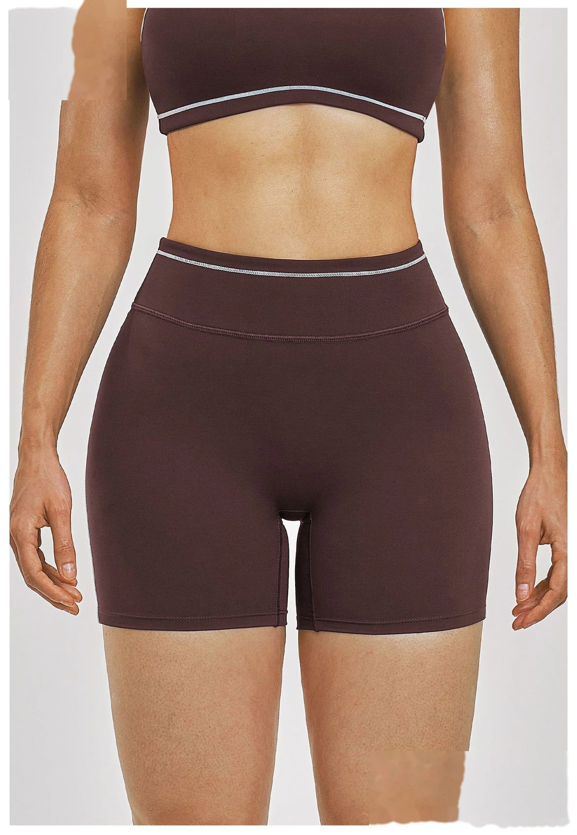 Women’s High Waist Color Block Casual Shorts Yoga Running Fitness Sports Shorts Custom detail