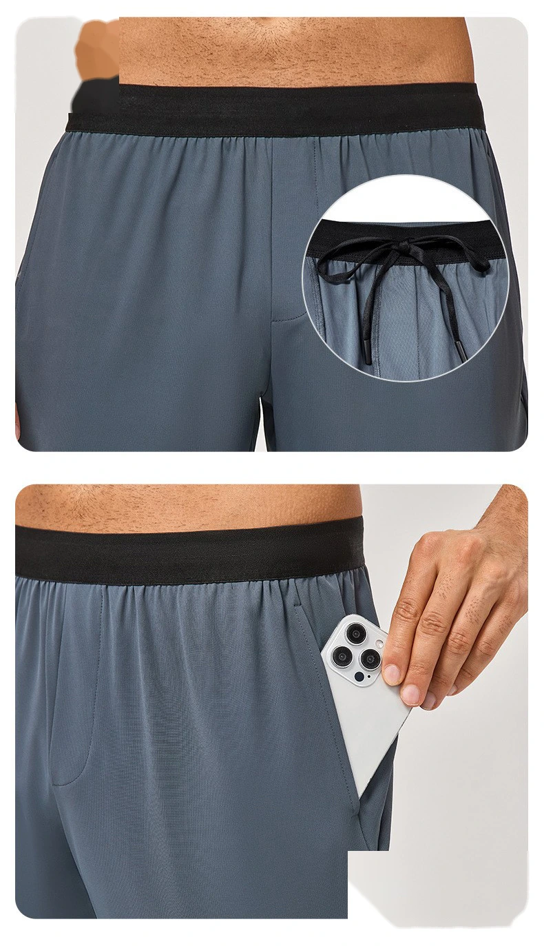 Custom Men's Sports Pants, Loose Straight High Elastic Quick-Dry Fitness & Running Trousers detail