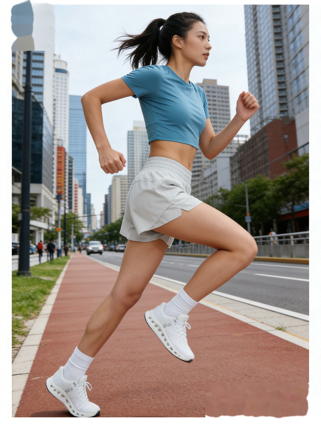 Bulk Custom Lined Anti-See-Through Shorts - Women's High-Waisted Quick-Dry Breathable Gym Yoga Shorts detail