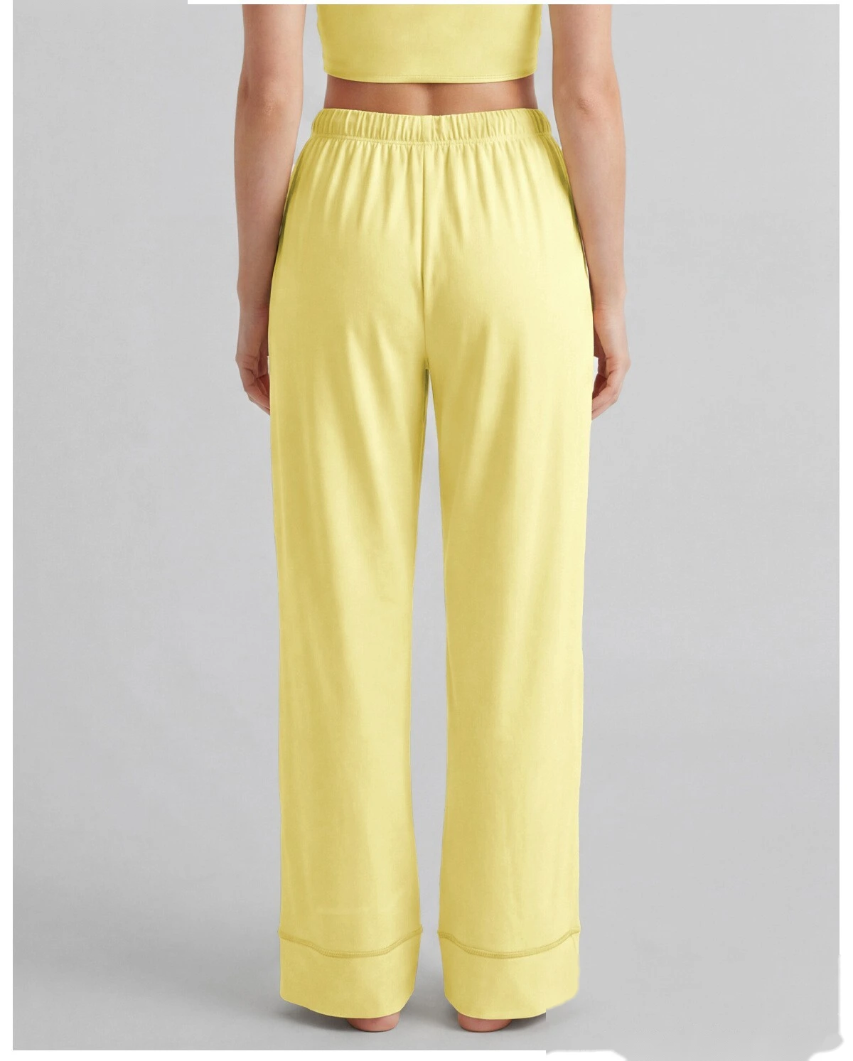 Custom Summer Thin Yoga Pants, Quick Dry Hip Lifting Straight Wide Leg Workout Pants for Pilates Training detail