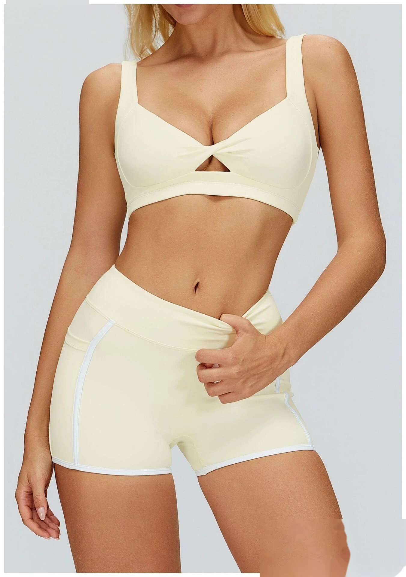 Custom Barely-There Yoga Bra, Women's Cutout Back Sports Fitness Underwear detail