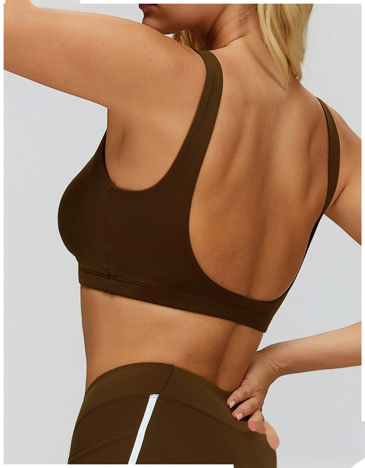 Custom Barely-There Yoga Bra, Women's Cutout Back Sports Fitness Underwear detail