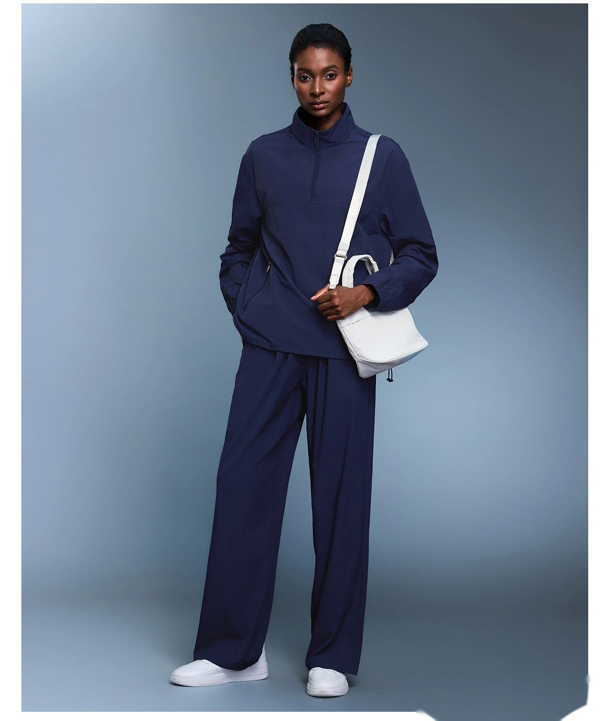 Custom autumn new slim wide-leg pants loose breathable straight sports pants women detail