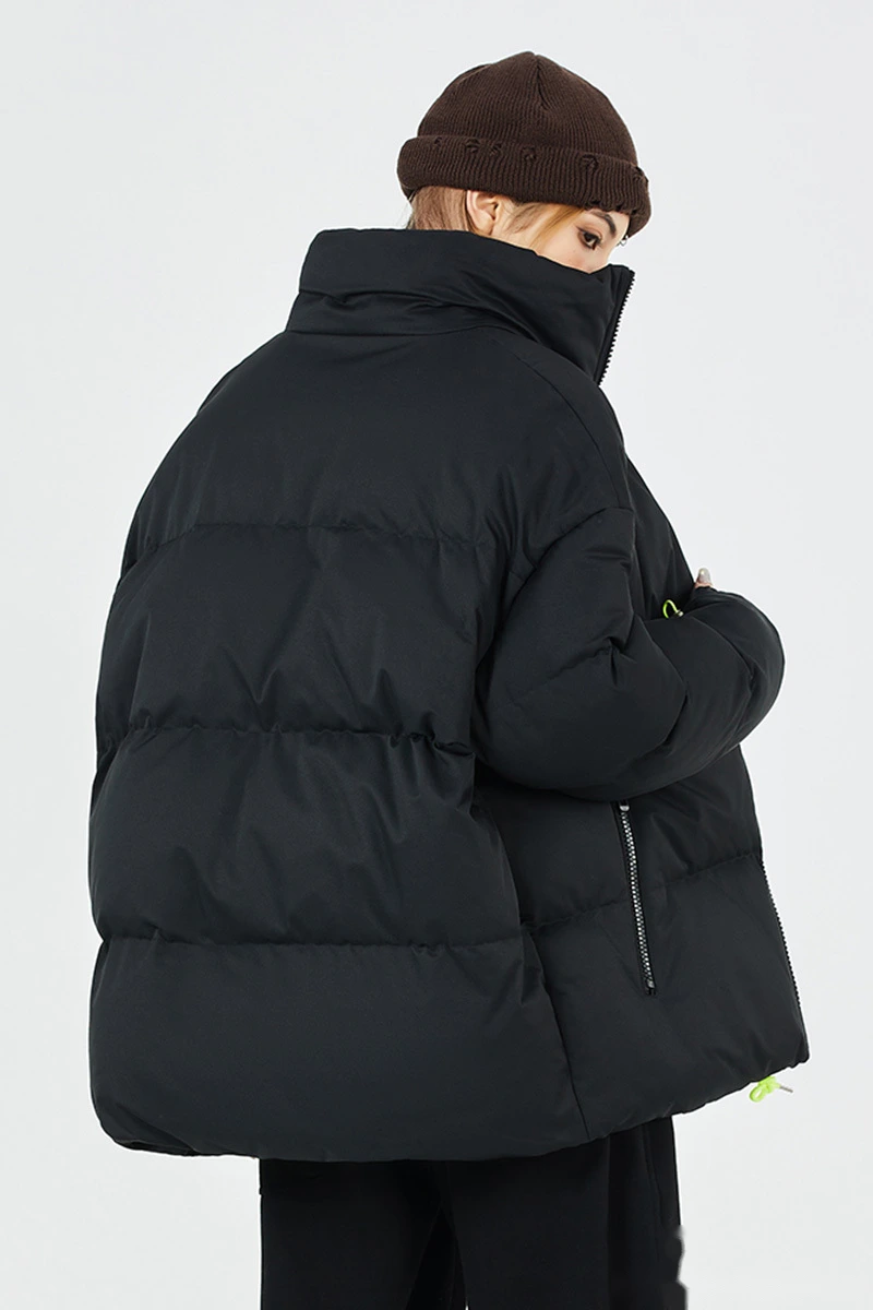 Customize winter men's and women's fashion warm windproof cotton-padded down jacket. detail
