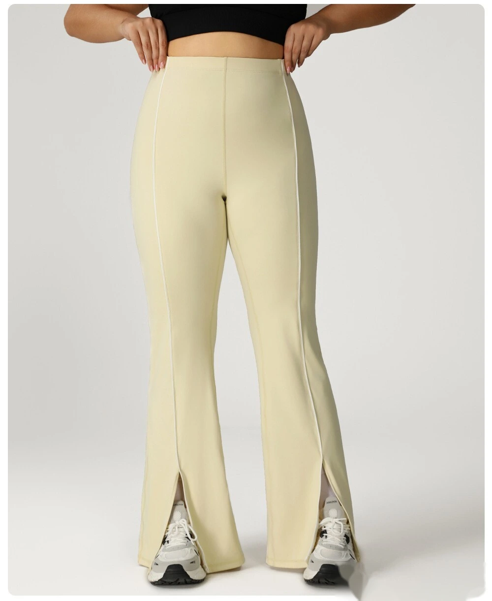 Customized high waist plus size leisure trumpet sports pants plus size sports yoga clothes detail
