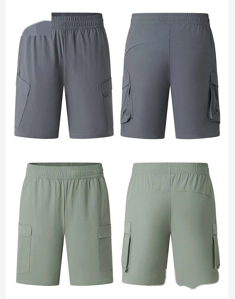 Custom Men’s Water Repellent Athletic Shorts Outdoor Training Quick Dry Breathable 5-Inch Shorts detail