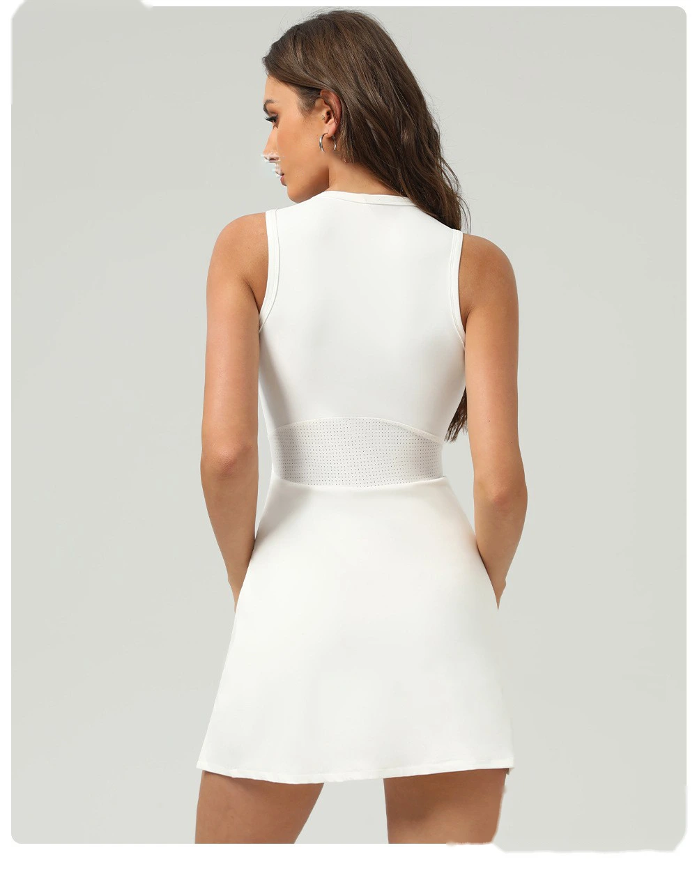 Summer new sunscreen tennis dress conjoined sports casual tennis dress badminton suit tennis suit women detail