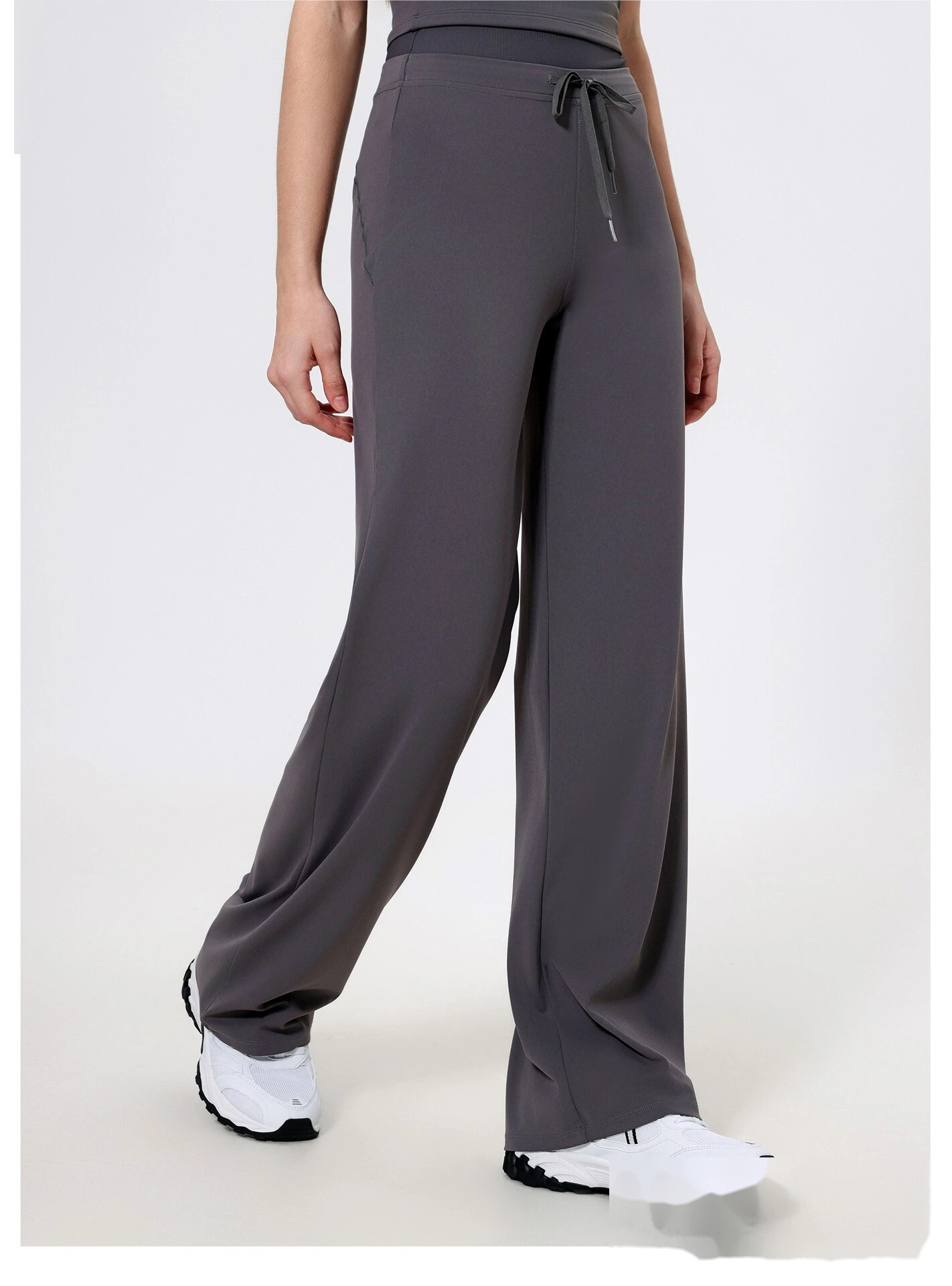 Wide-leg sweatpants antibacterial loose slim drape sweatpants outdoor running yoga pants straight pants. detail