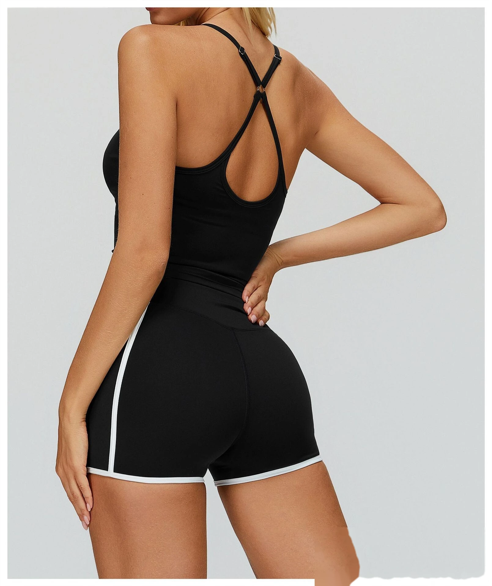 Custom Naked-Feel Yoga Tank Top - Women’s Cross Back Tight Sports Bra for Running Fitness detail