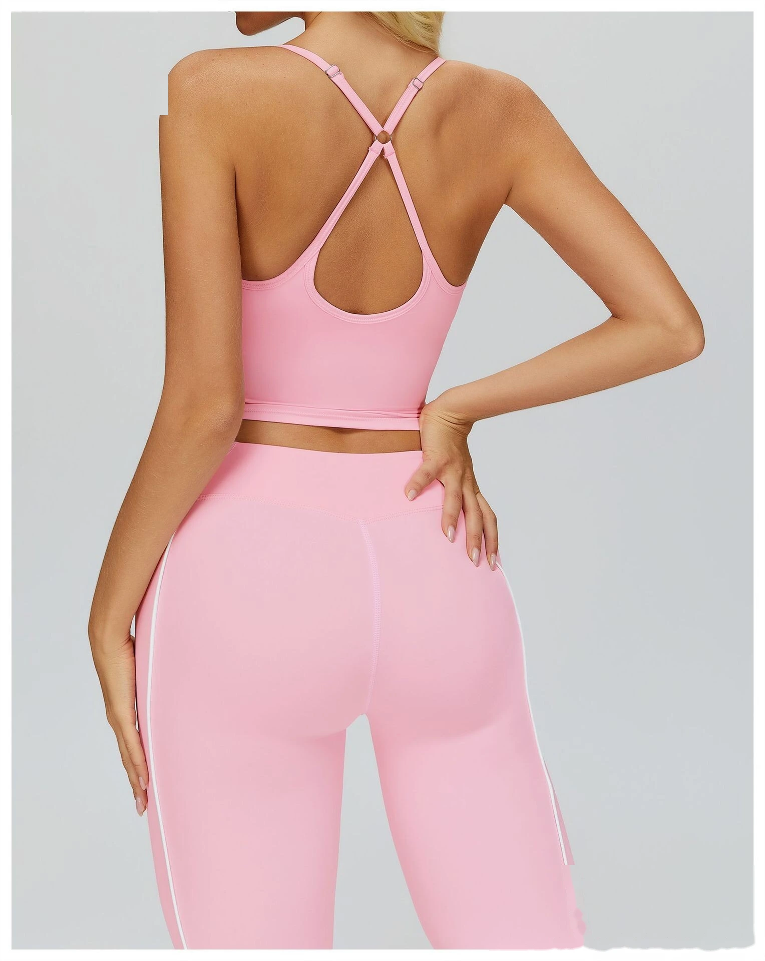 Custom Naked-Feel Yoga Tank Top - Women’s Cross Back Tight Sports Bra for Running Fitness detail