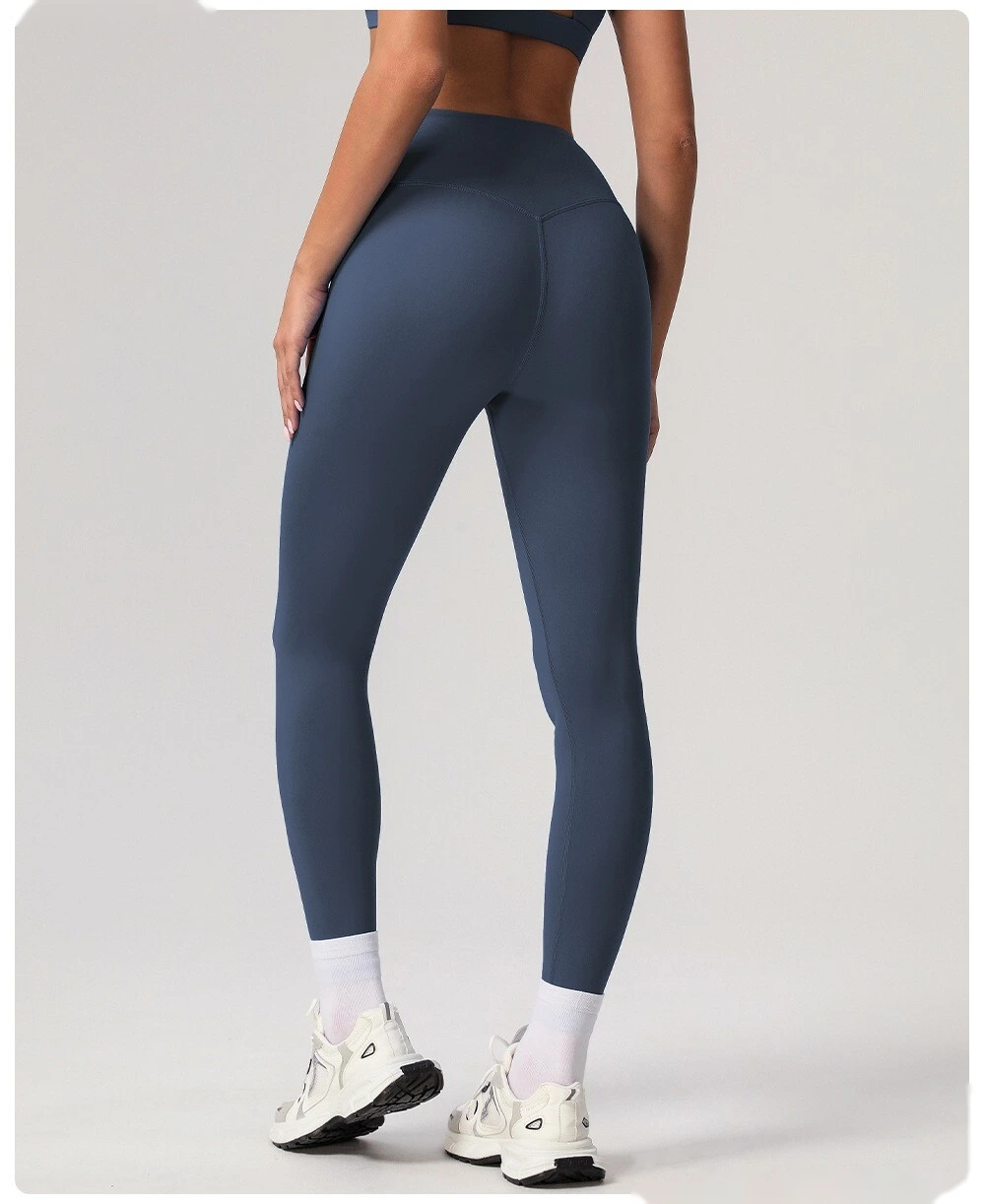 Quick-drying yoga pants, high waist and hips, tight-fitting exercise pants, running fitness pants detail