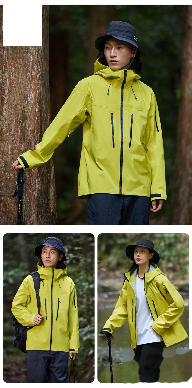Customized men's and women's outdoor jackets, casual couples' jackets are loose, windproof and waterproof. detail