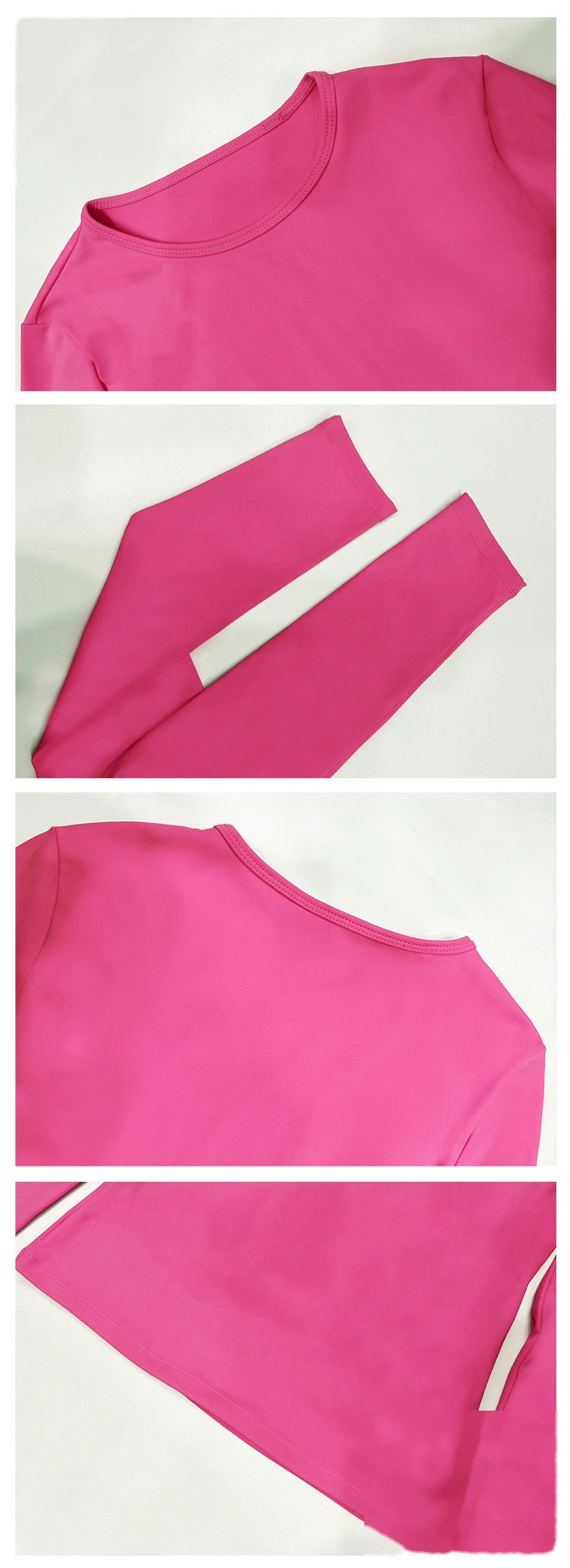 Customize tight-fitting long-sleeved yoga clothes for women's outdoor running T-shirts and elastic fitness clothes tops detail