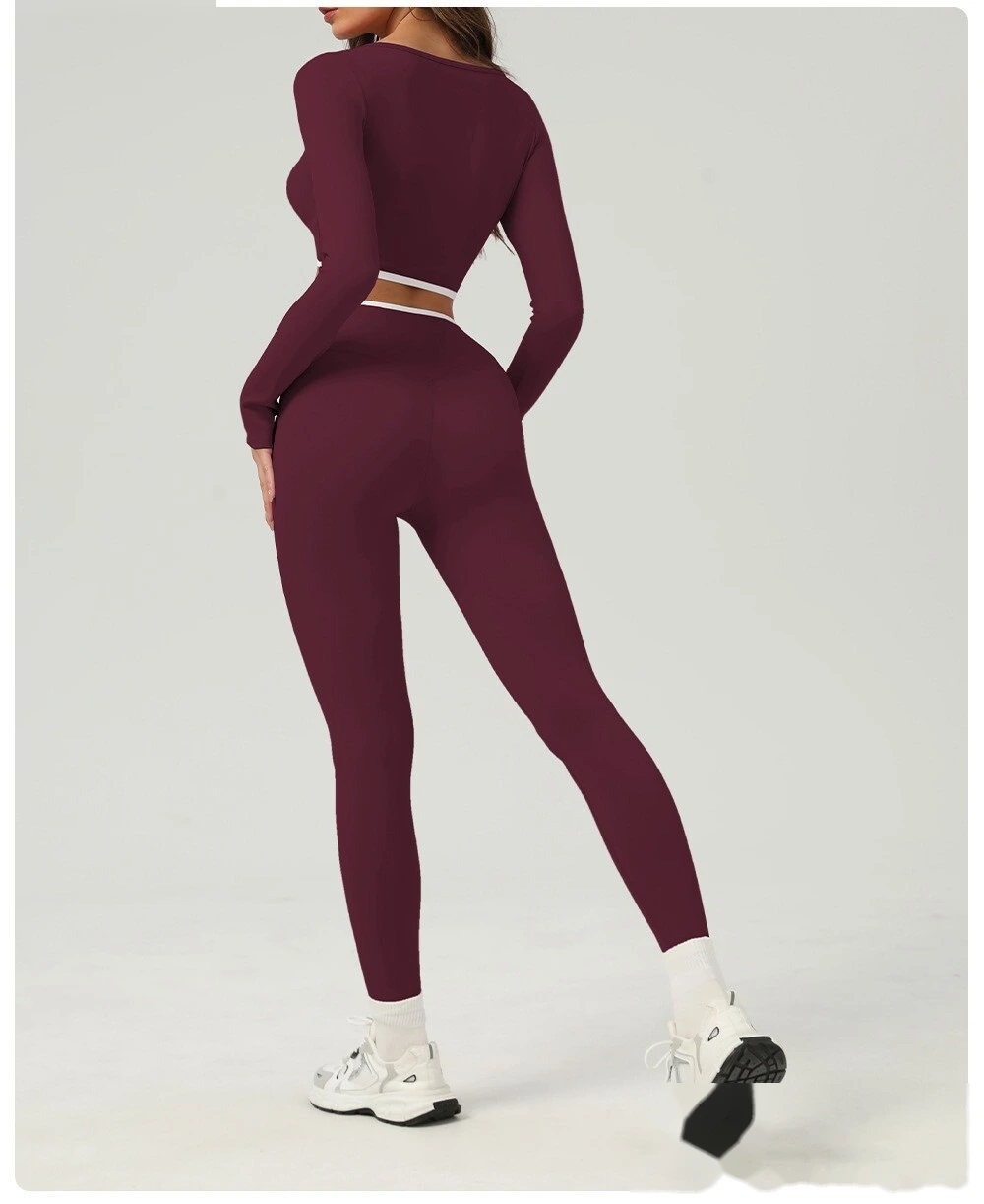 Customized hip-lifting, high-waist yoga pants, abdomen-lifting, tight-fitting running and fitness pants detail